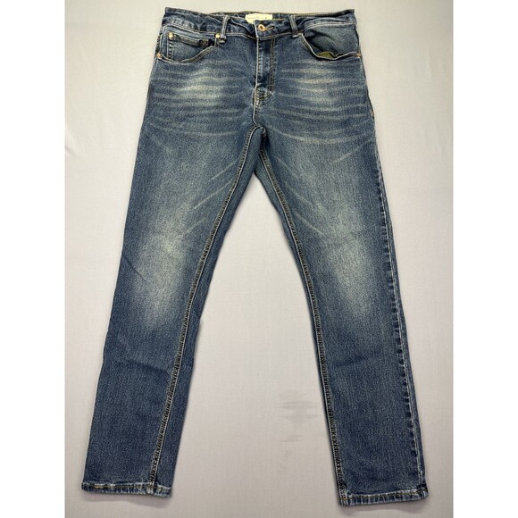 Smith and Mills Jeans Blue Denim Stretch Mens Size 33 Tailored Low Rise - Picture 1 of 14
